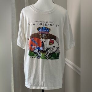 Vintage 2013 Allstate Sugar Bowl Louisville Cardinals Florida Gators Large Tee